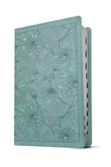 KJV Large Print Thinline Reference Bible, Floral Leaf Teal Leather Touch, Indexed KJV Large Print Thinline Reference Bible, Floral Leaf Teal Leather Touch, Indexed