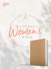 Lifeway Women's CSB Bible, Camel Cloth Over Board Lifeway Women's CSB Bible, Camel Cloth Over Board