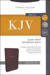 KJV Giant Print Reference Bible, Burgundy Bonded Leather