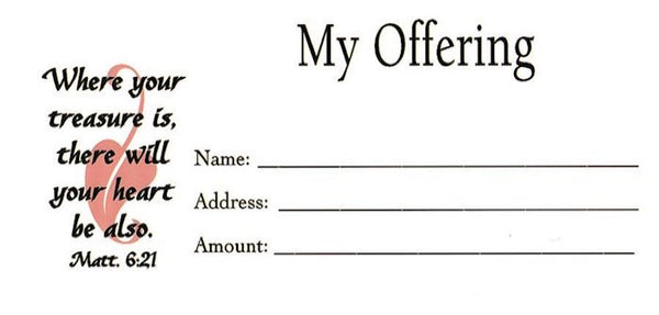 Offering Envelope: My Offering (No.3 Size) (Pack Of 100)