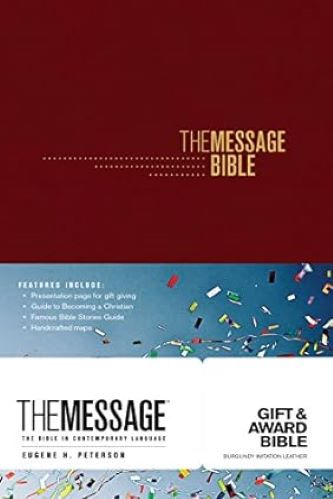The Message Gift & Award Bible, Textured Burgundy Softcover