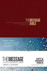 The Message Gift & Award Bible, Textured Burgundy Softcover