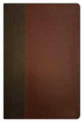 KJV Giant Print Reference Bible, Brown & Mahogany Leather Touch
