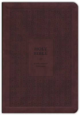 KJV Large Print Thinline Reference Bible, Dark Brown Leather Touch