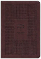 KJV Large Print Thinline Reference Bible, Dark Brown Leather Touch