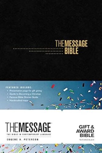 The Message Gift & Award Bible, Textured Black Softcover