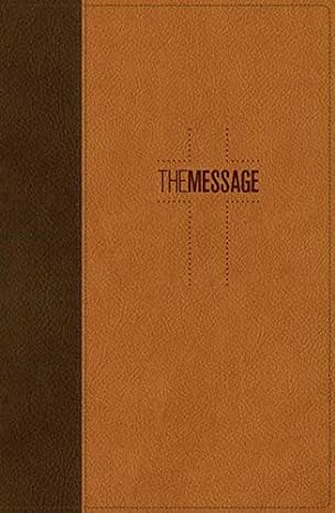 The Message Deluxe Gift Bible, Brown & Saddle Tan Leather Touch