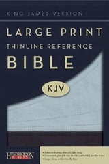KJV Large Thinline Reference Bible, Blue & Chocolate Softcover