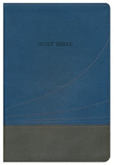 KJV Large Thinline Reference Bible, Slate Blue Softcover