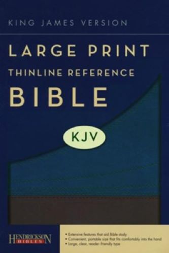 KJV Large Thinline Reference Bible, Slate Blue Softcover
