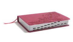 KJV Large Print Reference Bible, Pink Leather Touch, Indexed