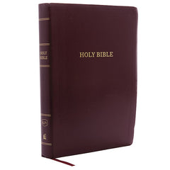 KJV Giant Print Reference Bible, Burgundy Leather Touch