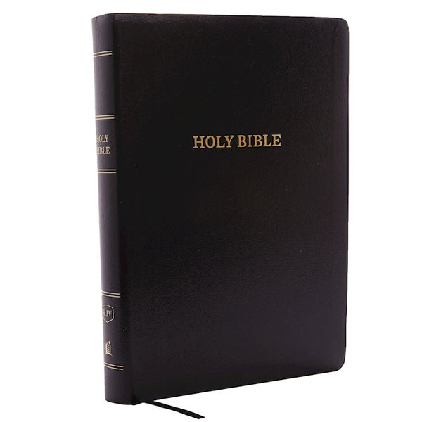 KJV Giant Print Reference Bible, Black Leather Touch
