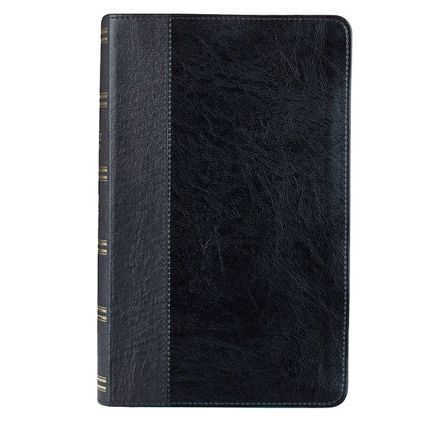 KJV Giant Print Reference Bible, Black Leather Touch, Indexed