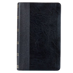 KJV Giant Print Reference Bible, Black Leather Touch, Indexed