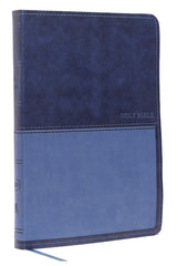 KJV Large Print Thinline Bible, Blue Leather Touch