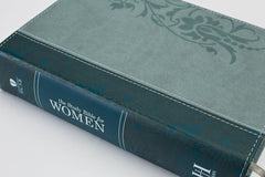 The Study Bible For Women: NKJV Bible, Teal & Sage Leather Touch