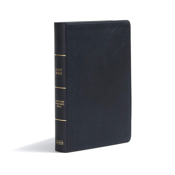 CSB Giant Print Reference Bible, Black Leather Touch