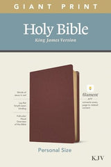 KJV Giant Print Reference Bible, Burgundy Genuine Leather