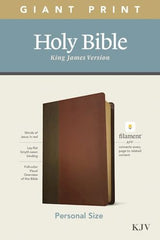 KJV Giant Print Reference Bible, Brown & Mahogany Leather Touch