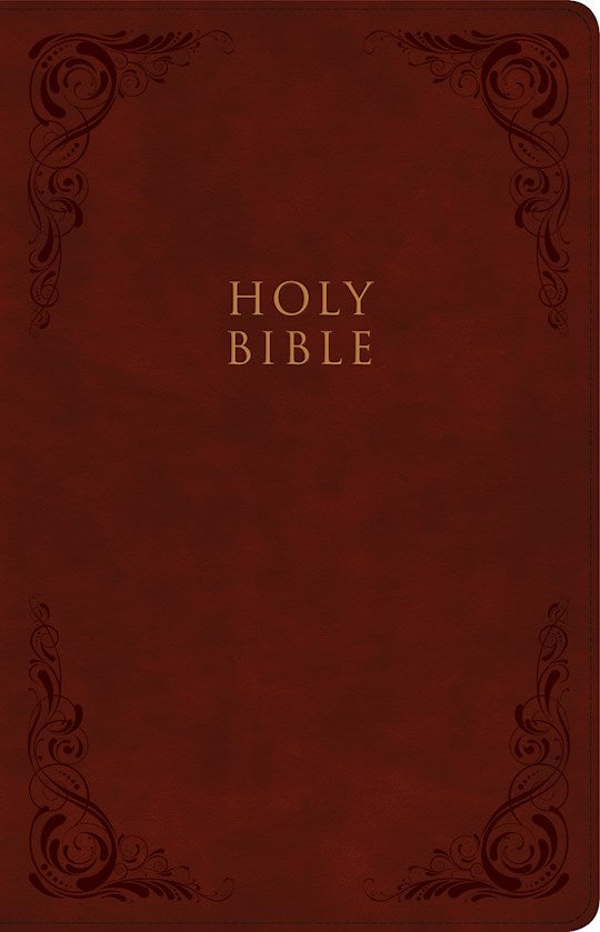 KJV Large Print Reference Bible, Burgundy Leather Touch