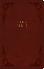 KJV Large Print Reference Bible, Burgundy Leather Touch