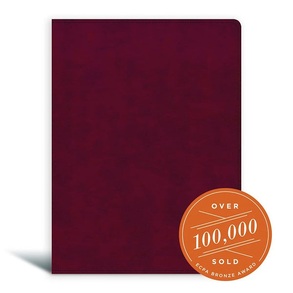 CSB Tony Evans Study Bible, Burgundy Leather Touch