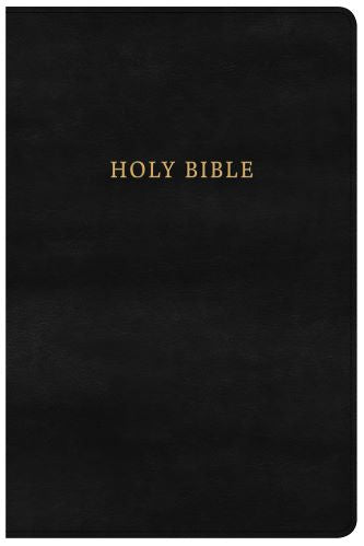 KJV Large Print Reference Bible, Classic Black Leather Touch