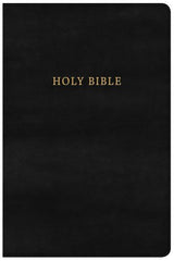 KJV Large Print Reference Bible, Classic Black Leather Touch