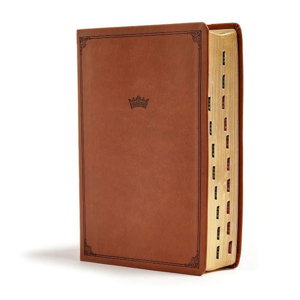 CSB Tony Evans Study Bible, British Tan Leather Touch, Indexed