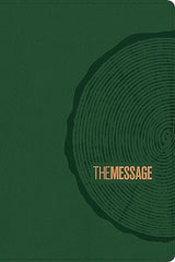 The Message Large Print Deluxe Gift Bible, Forest Green Leather Touch