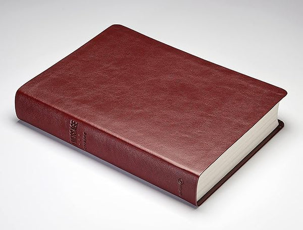 The Message Large Print Bible, Burgundy Leather Touch