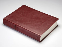 The Message Large Print Bible, Burgundy Leather Touch