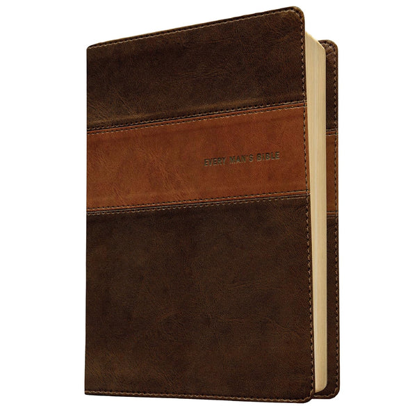 Every Man's NIV Study Bible, Deluxe Brown & Tan TuTone Leather Touch