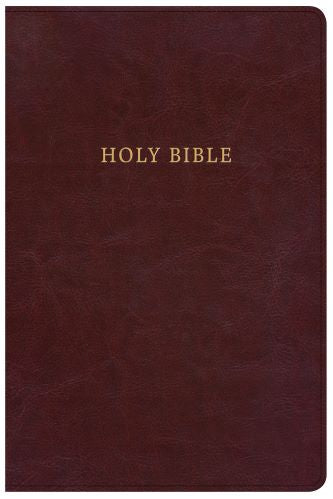 KJV Large Print Reference Bible, Classic Burgundy Leather Touch