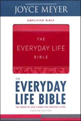 The Everyday Life Bible Amplified Bible, Pink Leather Touch