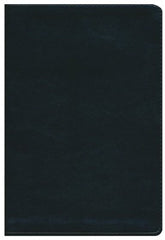 CSB Giant Print Center-Column Reference Bible, Black Leather Touch