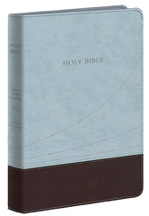 KJV Large Thinline Reference Bible, Blue & Chocolate Softcover