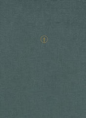 The Message Large Print Deluxe Bible, Charcoal Linen Cross Hardcover
