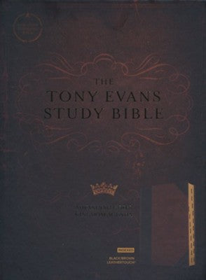 CBS Tony Evans Study Bible Indexed Black/Brown Leather Touch